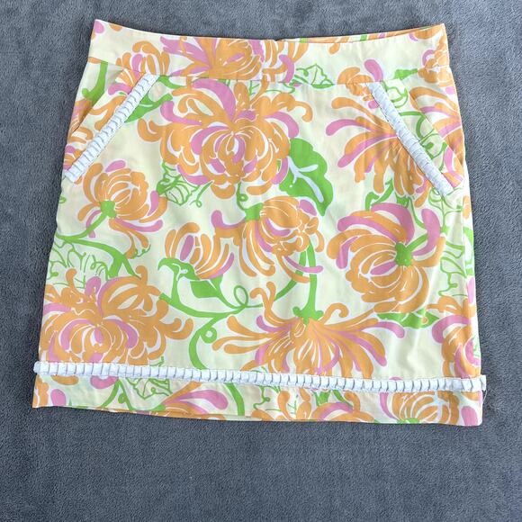 Lily Pulizter Skirt Women's 6 Pastel Preppy Coastal Floral Resort - Picture 1 of 10